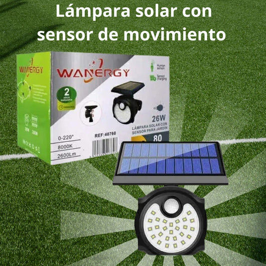 LAMPARA SOLAR CON SENSOR DE MOVIMIENTO 26w / 8000k 40760