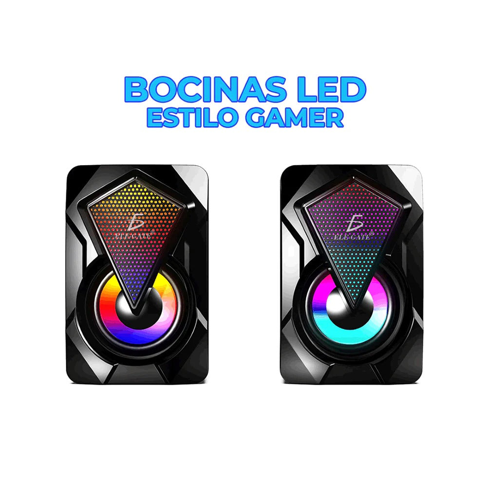 BOCINAS LED ESTILO GAMER