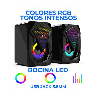 BOCINAS LED ESTILO GAMER