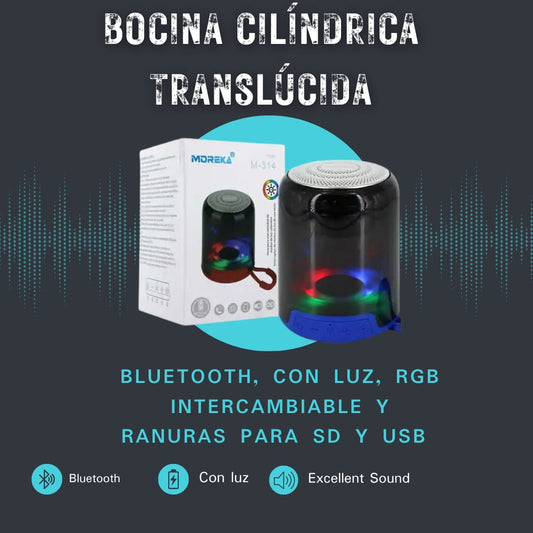 BOCINA CILINDRICA TRASLUCIDA